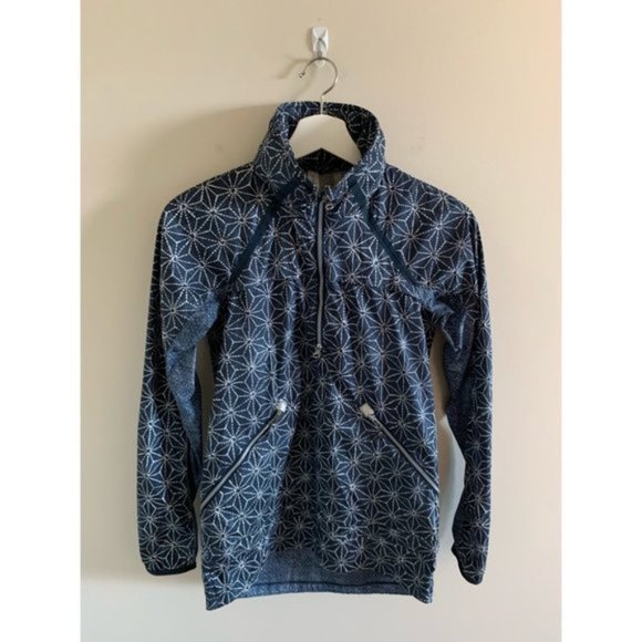 Lululemon Miss Misty Pullover Exploded Sashico Star Windbreak Rain Jacket Size 2 - Picture 6 of 13